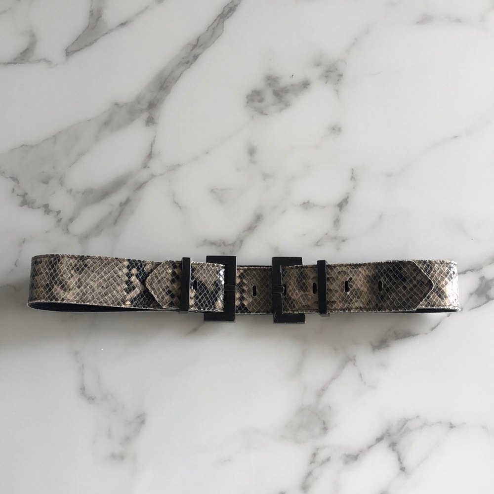 Elegantly Waisted double buckle belt